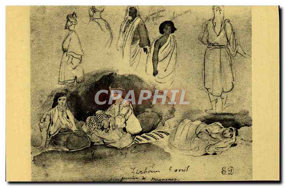 CPA Delacroix Etudes de types marocains Paris Musee Du Louvre Moreau Nelaton