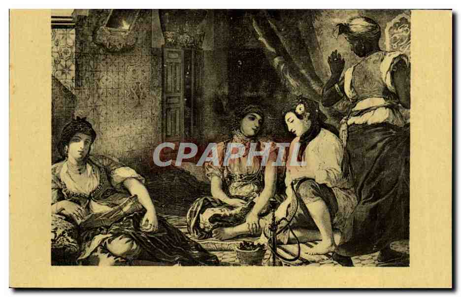CPA Delacroix Femmes a Alger dans leur apaprtement Paris Musee Du Louvre