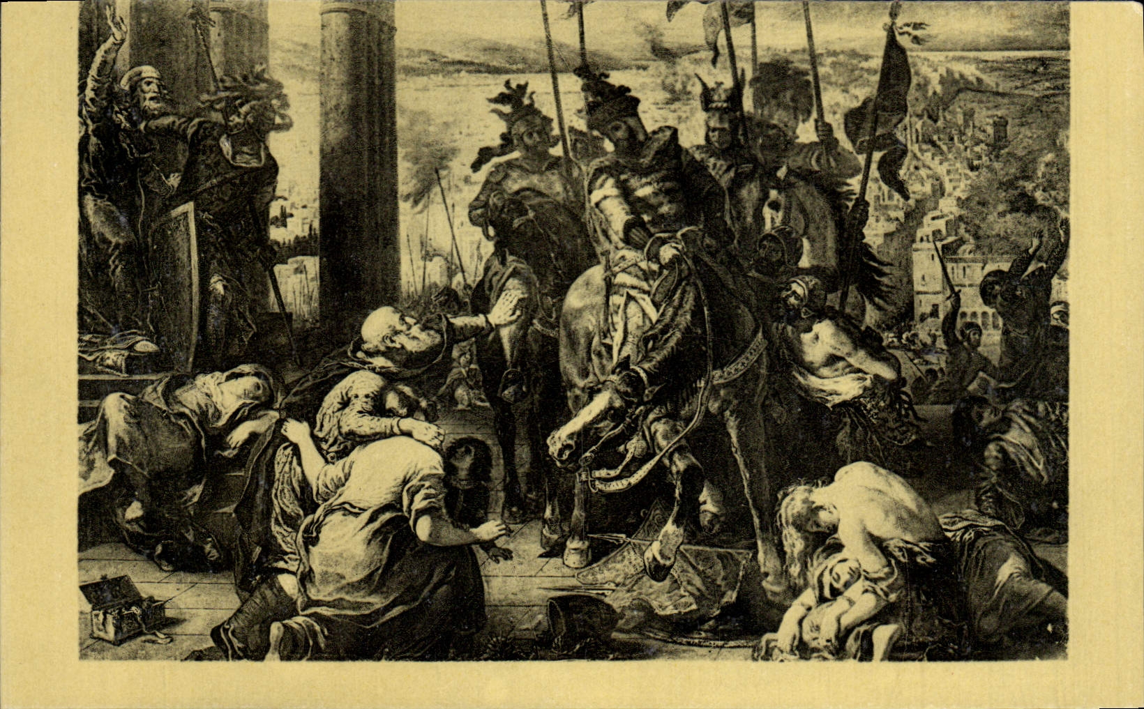 CPA Delacroix Prise De Constantinople Par Les Croises Paris Musee Du Louvre Turquie