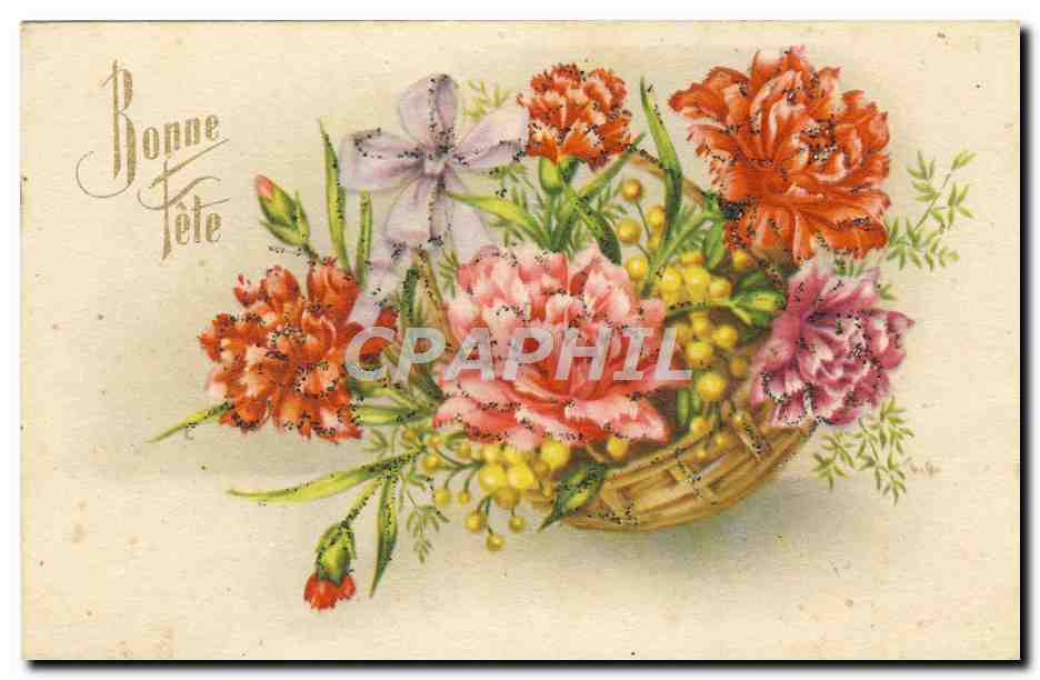 CPA Fantaisie Fleurs Bonne Fete