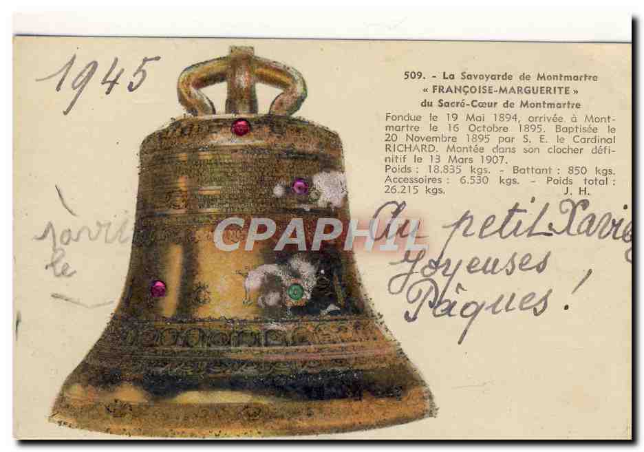 CPA Fantaisie La Savoyarde de Montmartre Francoise Marguerite Sacre Coeur 