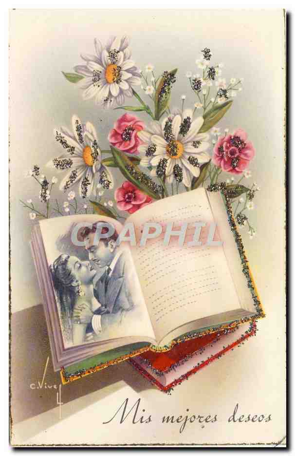 CPA Fantaisie Fleurs Femme 
