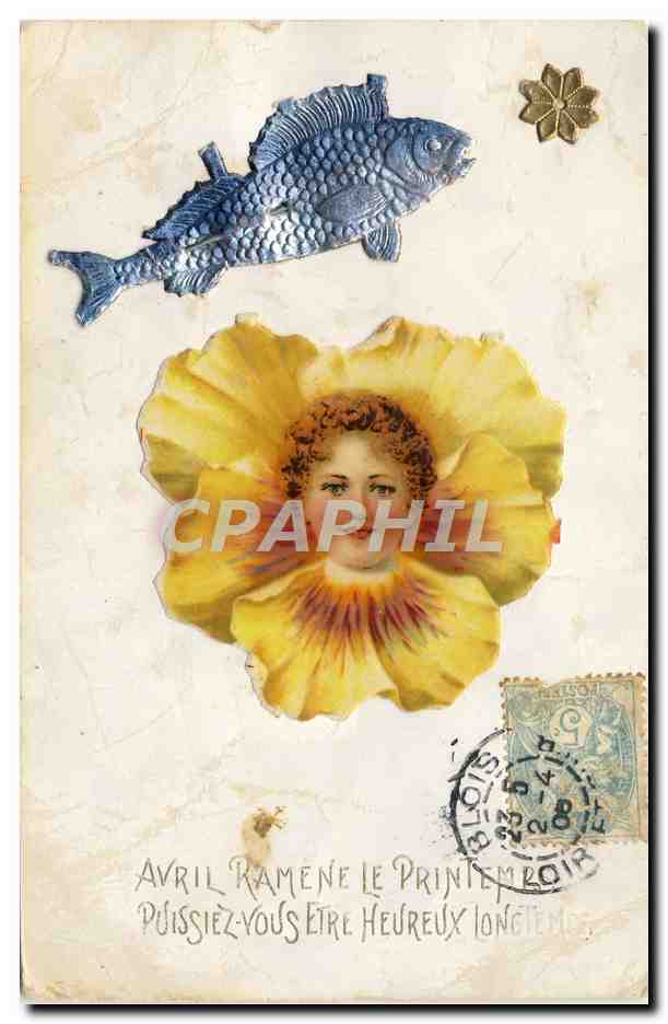 CPA Fantaisie Enfant Poisson
