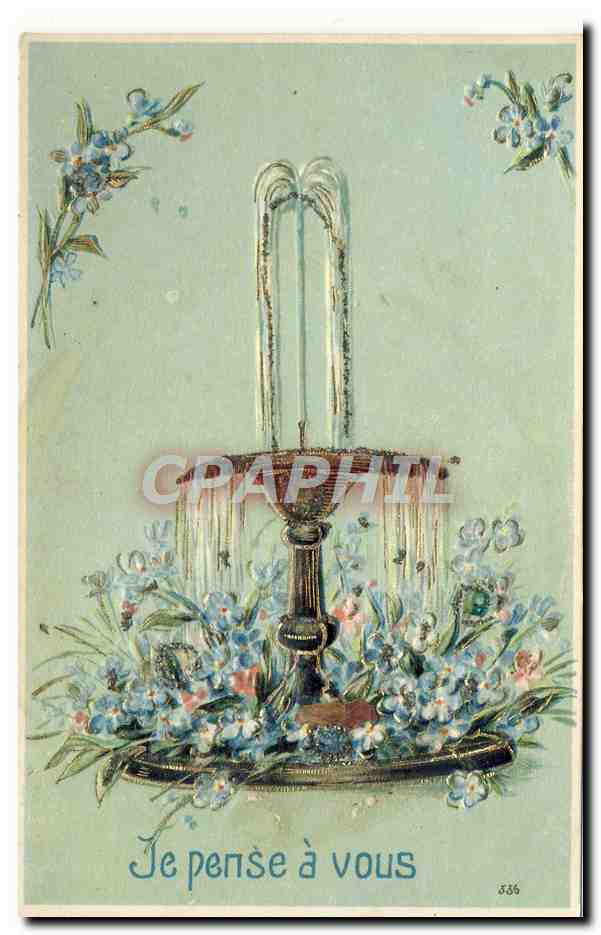 CPA Fantaisie Fleurs Fontaine
