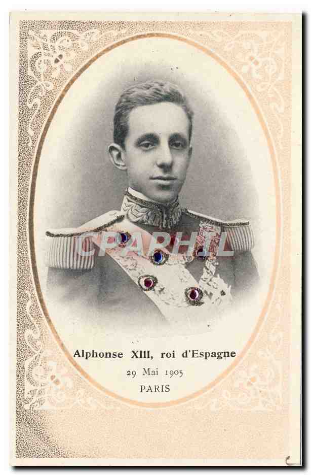 Alphonse XIII, roi d'Espagne — portrait en uniforme — Paris, 29 mai 1905