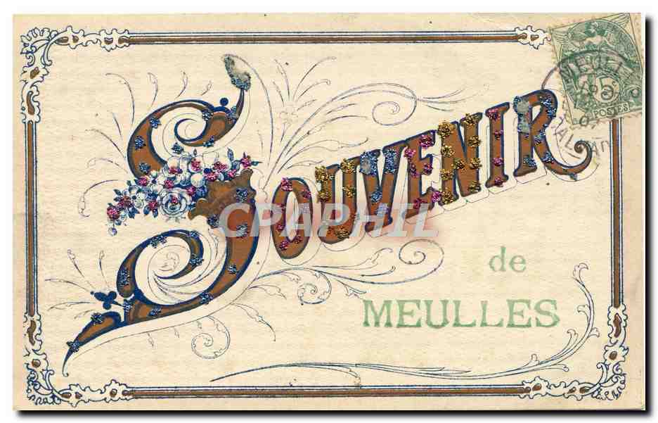 CPA Fantaisie Souvenir de Meulles