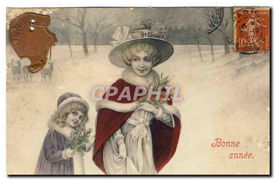 CPA Fantaisie Femme Enfant