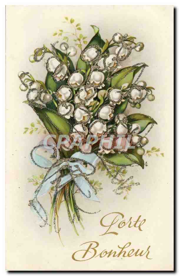 CPA Fantaisie Fleurs Muguet