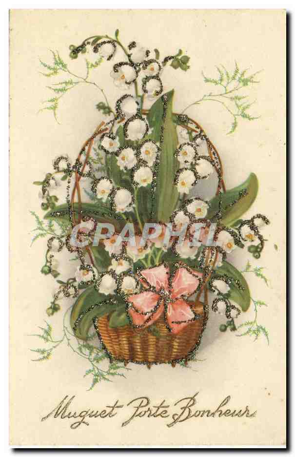 CPA Fantaisie Fleurs Muguet