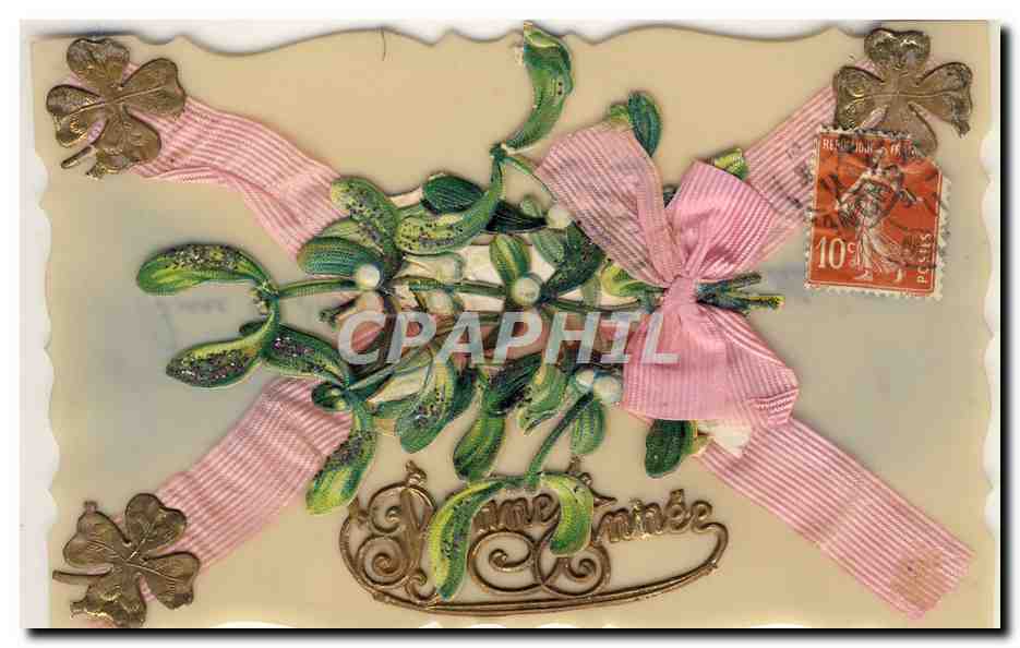 CPA transparente Fantaisie Fleurs 