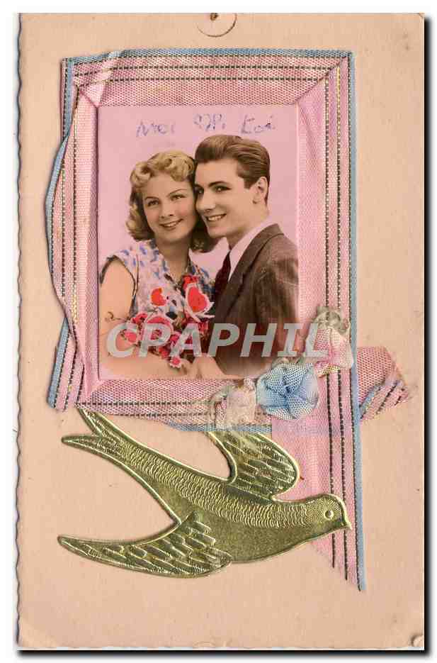 Couple souriant — photo imprimée dans cadre décoratif — CPHIL