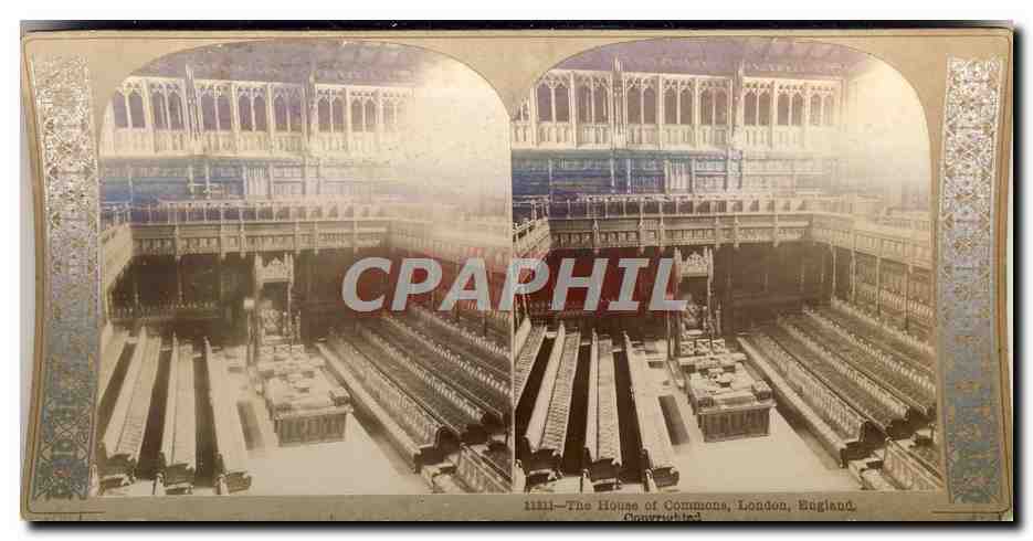 Photo Stereoscopique The House of Commons London England