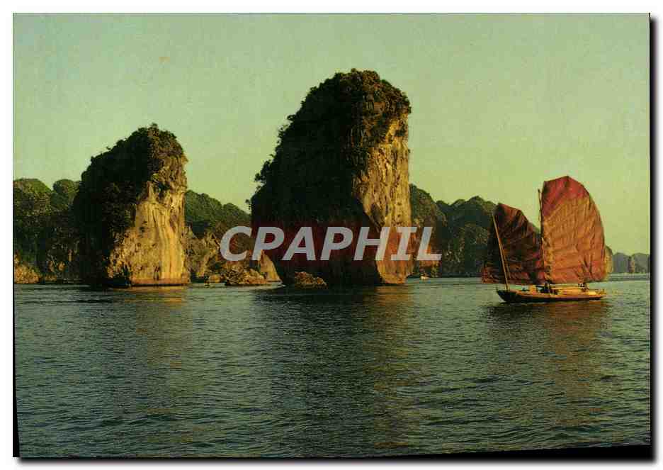 Ba Ham Mountain — Halong-Bucht — Vintage Postcard/Antike Ansichtskarte