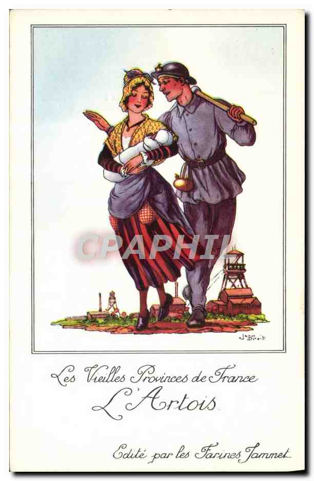 CPM Les Vieilles Provinces de France Artois Publicite Farines Jammet Folklore