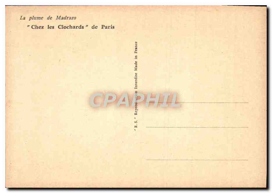 CPA Chez Les Clochards de Paris Voleur Madrazo — Rückseite