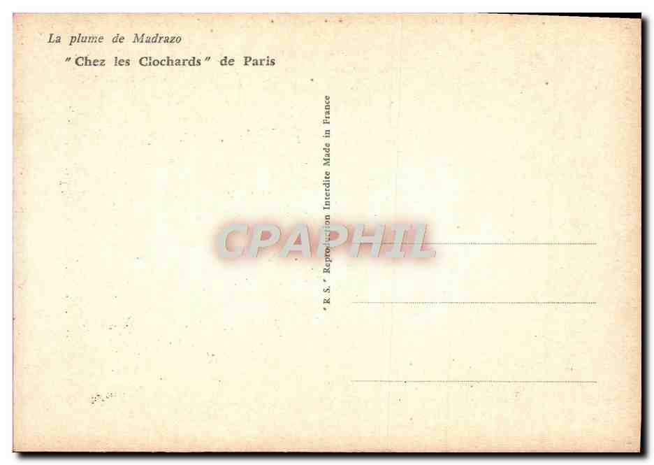 CPA Chez Les Clochards de Paris Madrazo — Rückseite