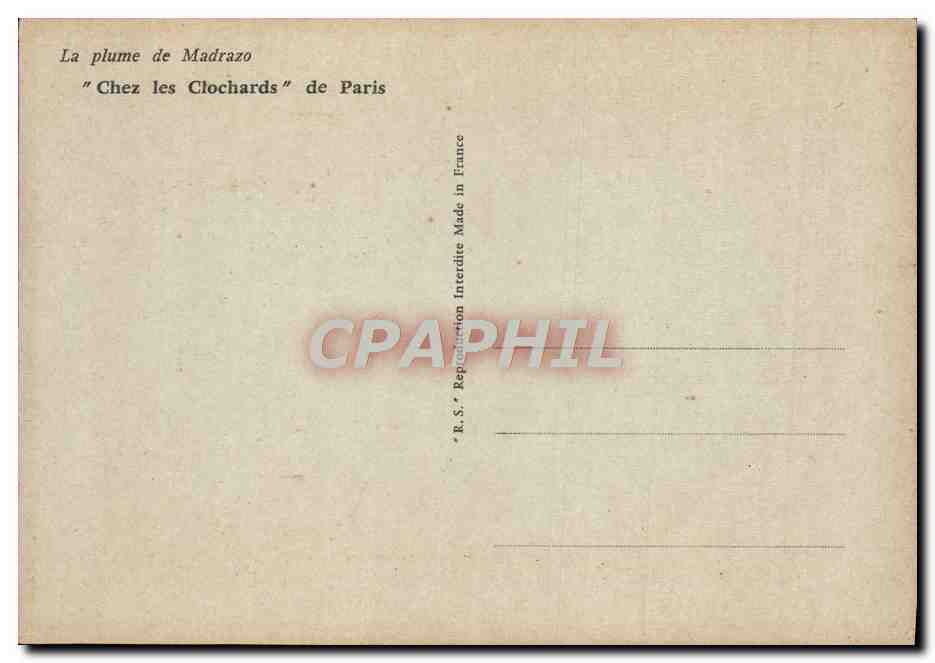 CPA Chez Les Clochards de Paris Madrazo Voleur  — Rückseite