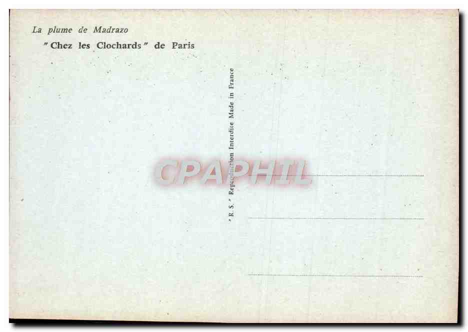 CPA Chez Les Clochards de Paris Madrazo — Rückseite