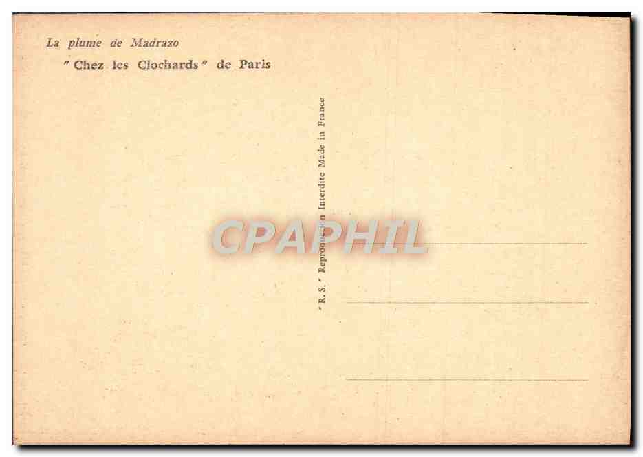 CPA Chez Les Clochards de Paris Femme Madrazo — Rückseite