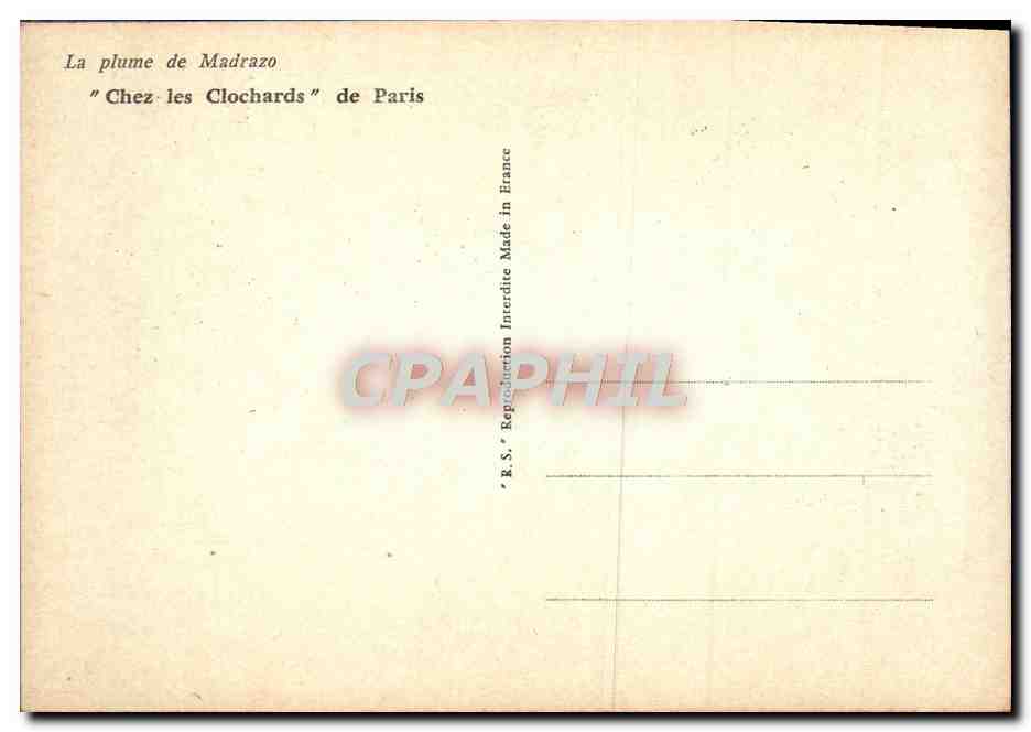 CPA Chez Les Clochards de Paris Femme Poussette Madrazo Chien — Rückseite