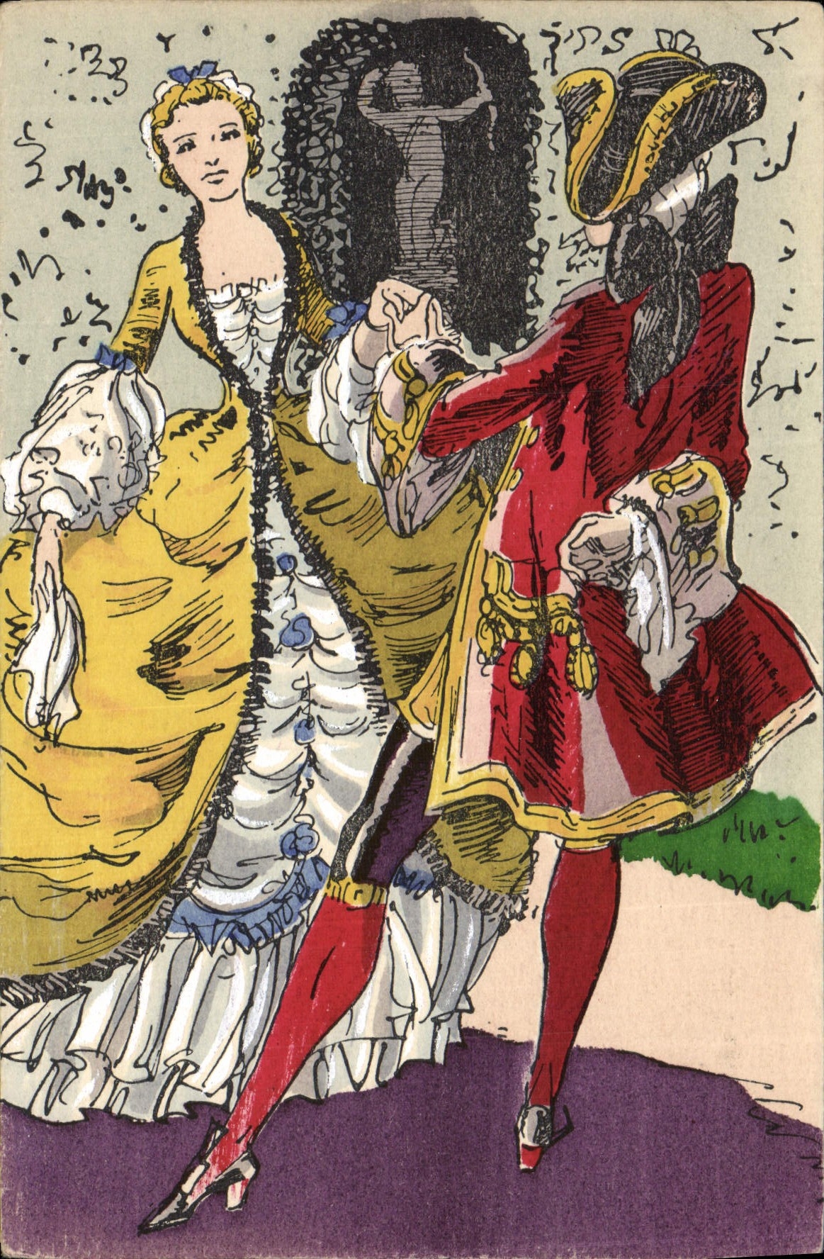 CPA Danses de Jadis Le Menuet La danse a travers les ages Andre Hofer
