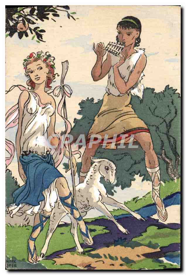 CPA Danses Antiques Daphnis Et Chloe La danse a travers les ages Andre Hofer