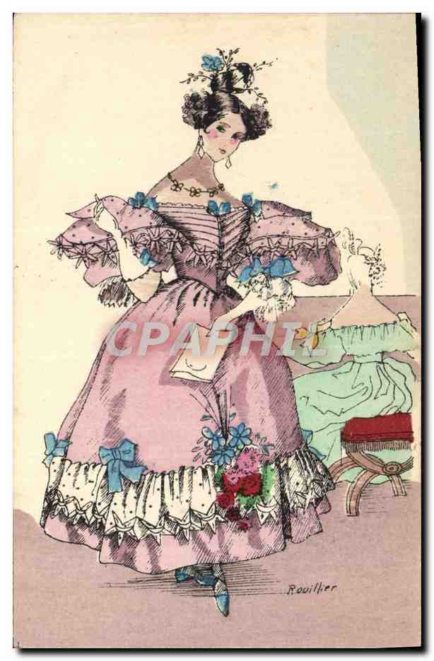 CPA Histoire Du Costume Francais Restauration 1834 Femme