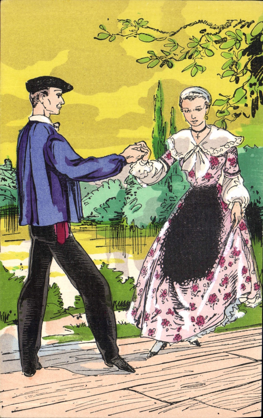 CPA La danse a travers les ages Andre Hofer La Martingot