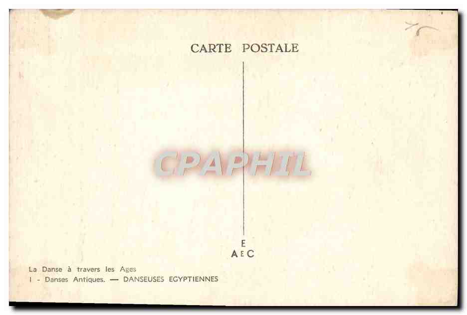 CPA La danse a travers les ages Andre Hofer Egypte Danseuses Egyptiennes — Rückseite