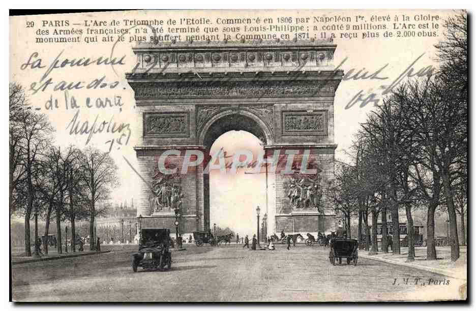 CPA Paris L'Arc de Triomphe de L'Etoile