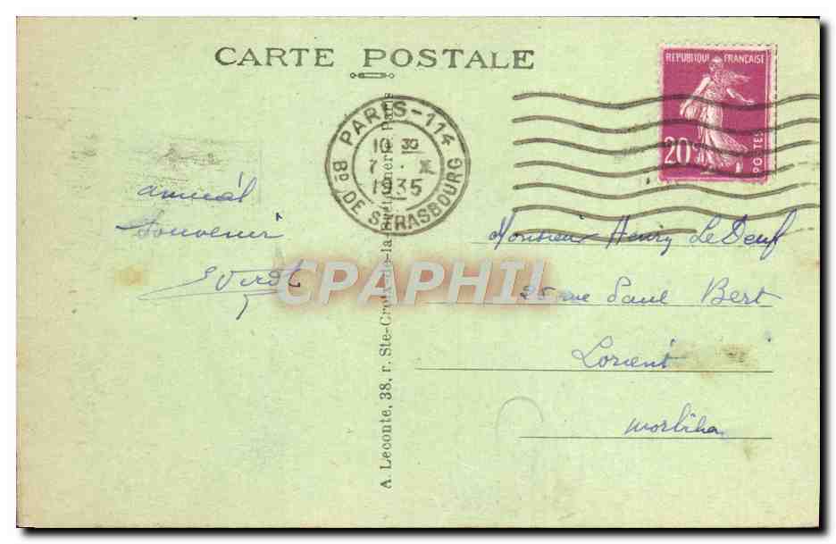 CPA Paris Notre Dame le Parvis et la Seine — Rückseite