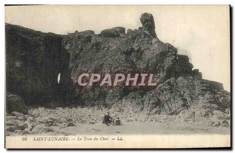 CPA Saint Lunaire Le Trou du Chat