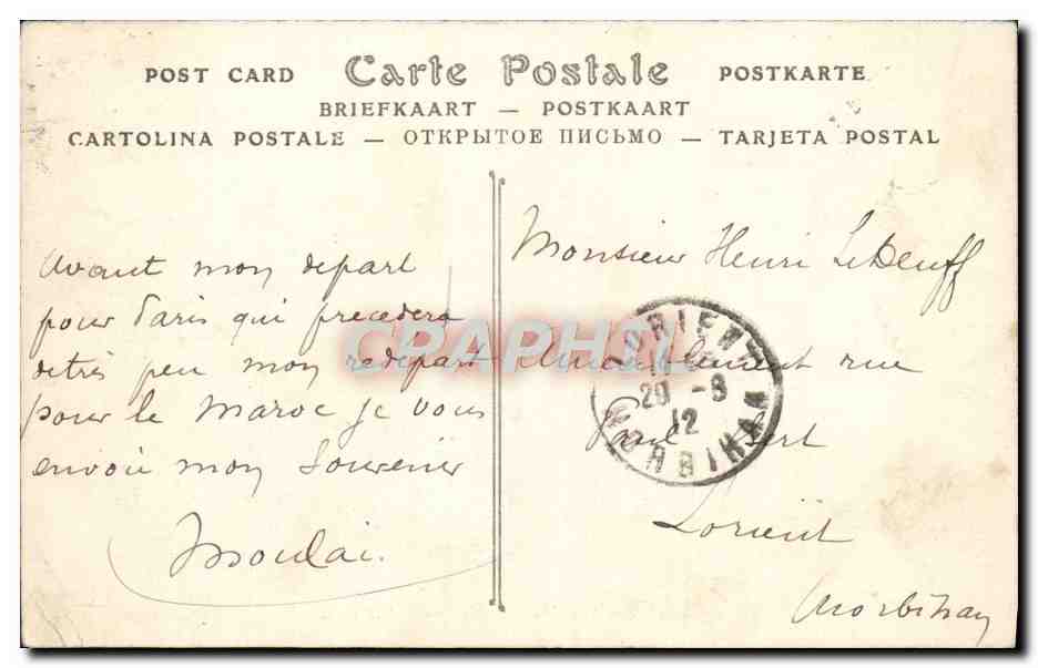 CPA Vichy Le Casino — Verso