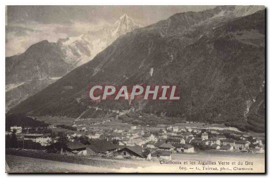 CPA Chamonix et les Aoiguilles Verre et du Dru