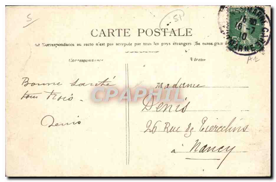 CPA Chalons Sur Marne La Cathedrale — Back