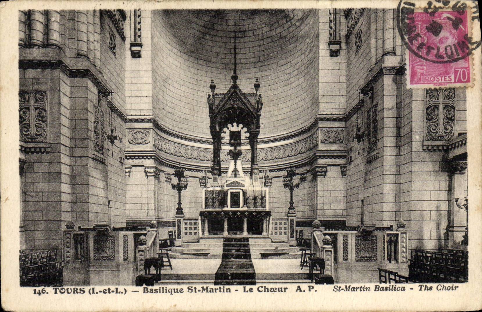 CPA Tours Basilique St Martin Le Choeur