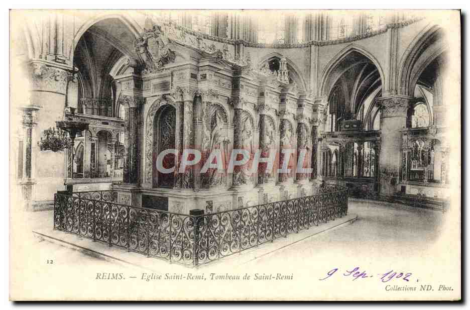 CPA Reims Eglise Saint Remi Tombeau de Saint Remi