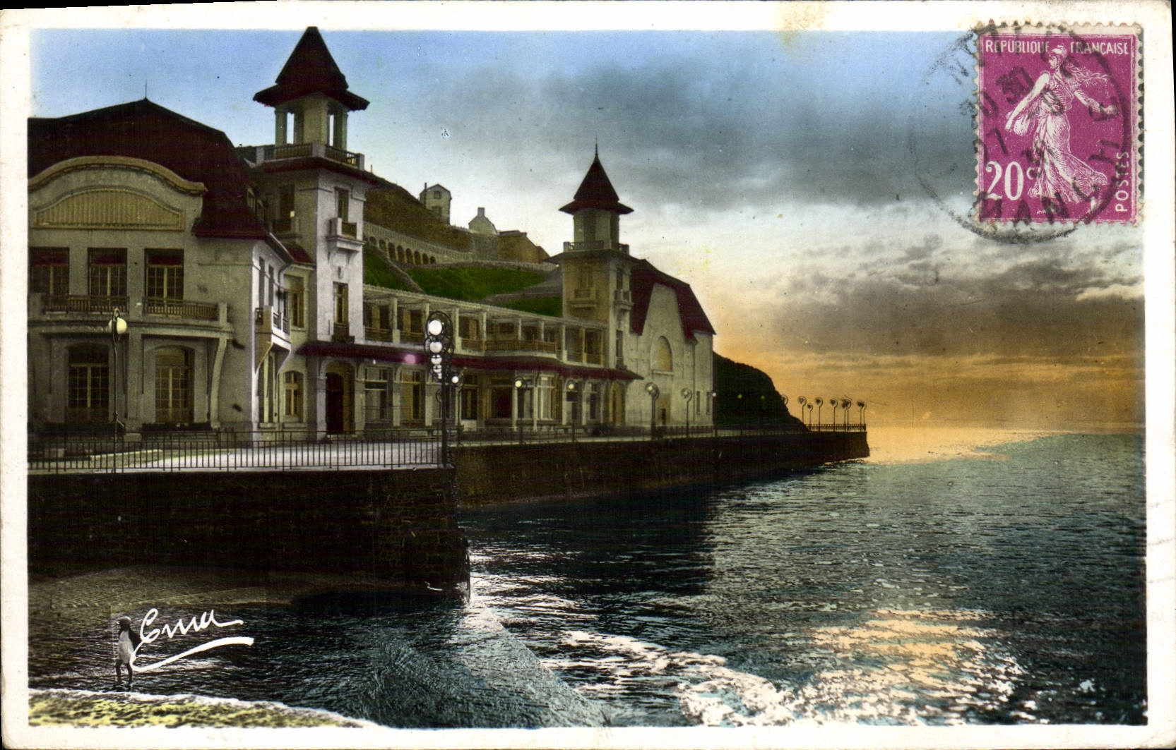 Granville - Das Casino vor dem Sturm — Edition A. BESNARD - Photo Degraff