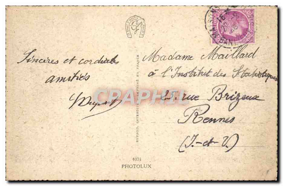 CPA Paris Place de la Republique  — Rückseite