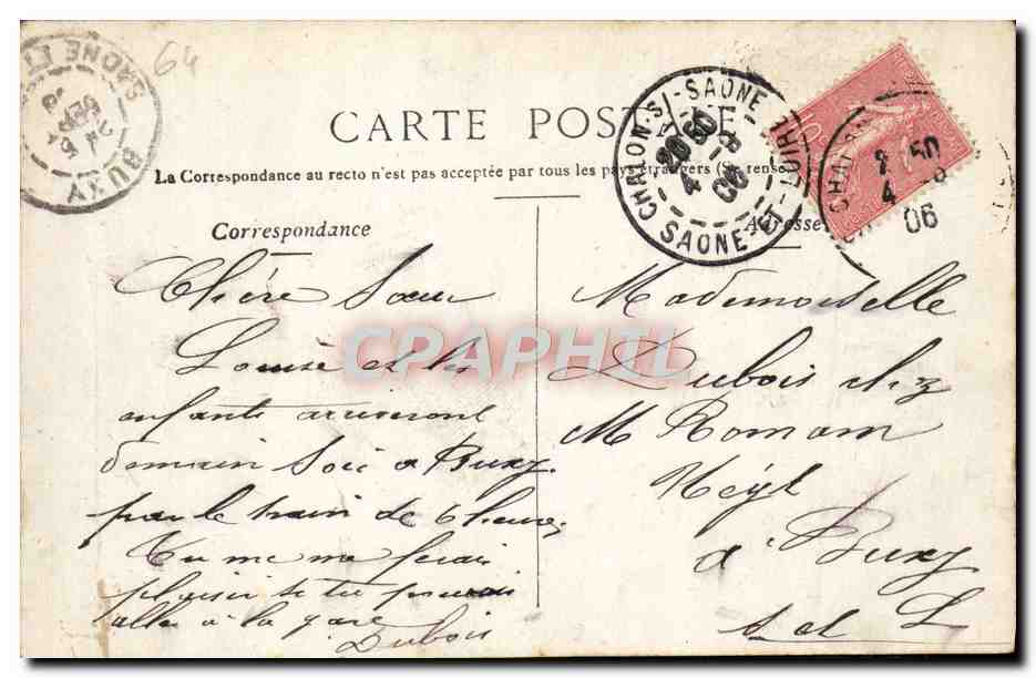 CPA Pau Grand Hotel Gassion — Rückseite