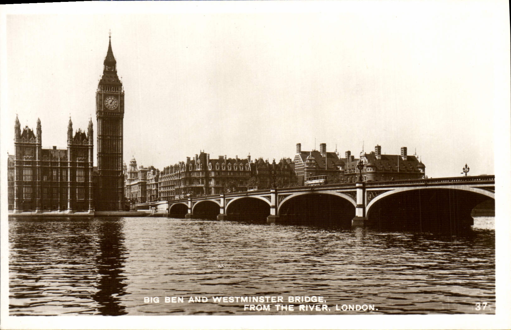 CPA Big Ben And Westminster Bridge From The River London 