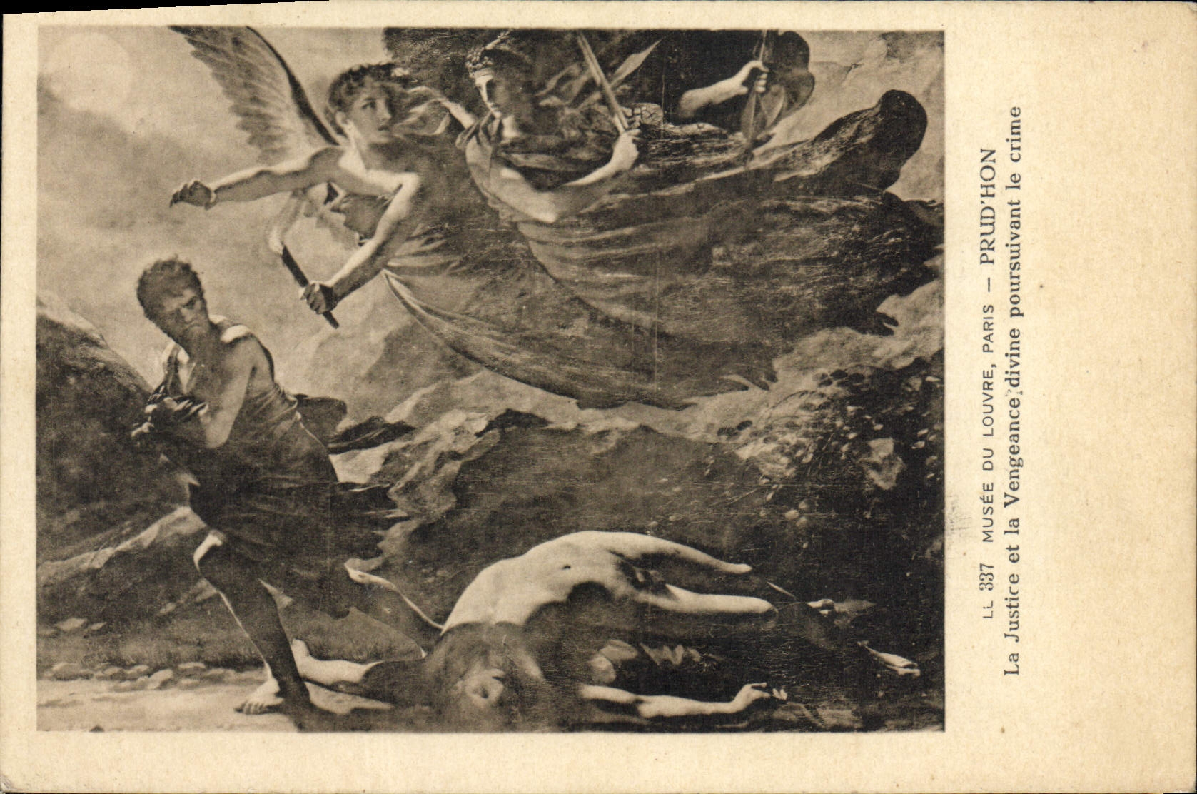 CPA Musee de Louvre Paris Prud'hon La justice et la vengeance divine poursuivant le crime