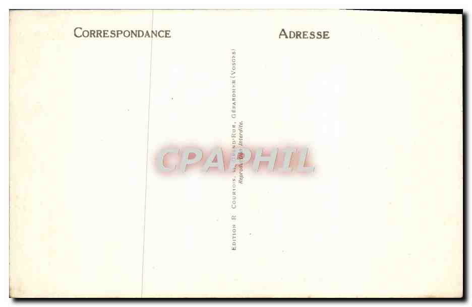 CPA Gerardmer Vue Generale — Verso