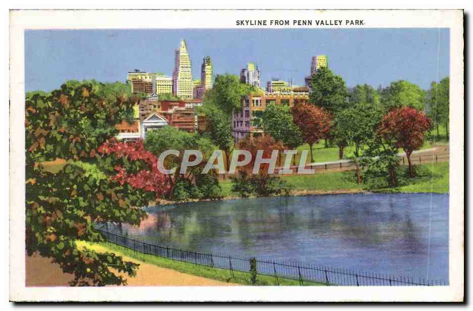 CPA New City Hall Skyline from penn Valley Park — Back