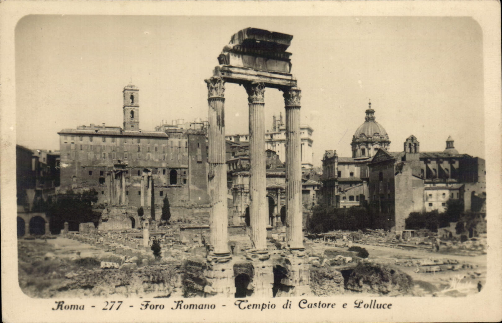 CPA Roma Foro Romano Tempio di Castore e Polluce