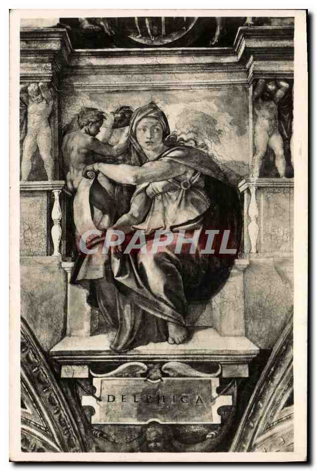 CPA Roma Cappella Sistina Michelangelo Sibilla Deifica