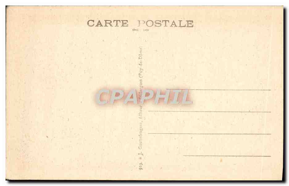 CPA Le Mont Dore Cascade de Queureuitlh — Verso