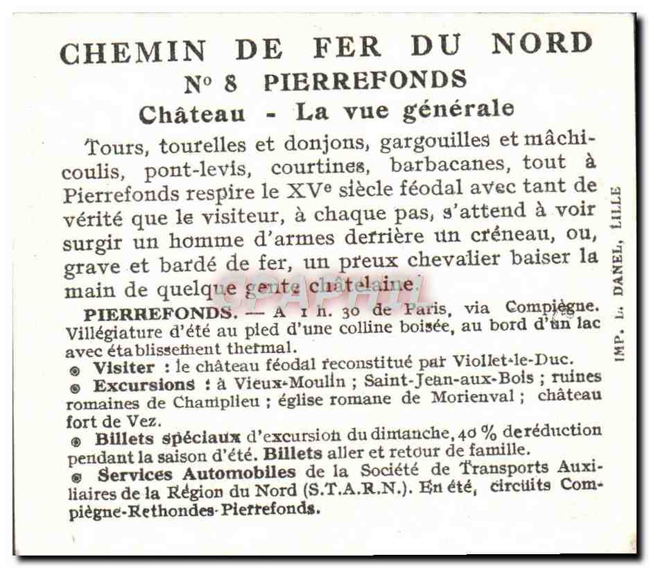 Image Pierrefonds Chateau — Verso