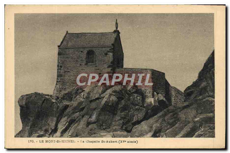 CPA Le Mont Saint Michel La Chapelle Saint Aubert