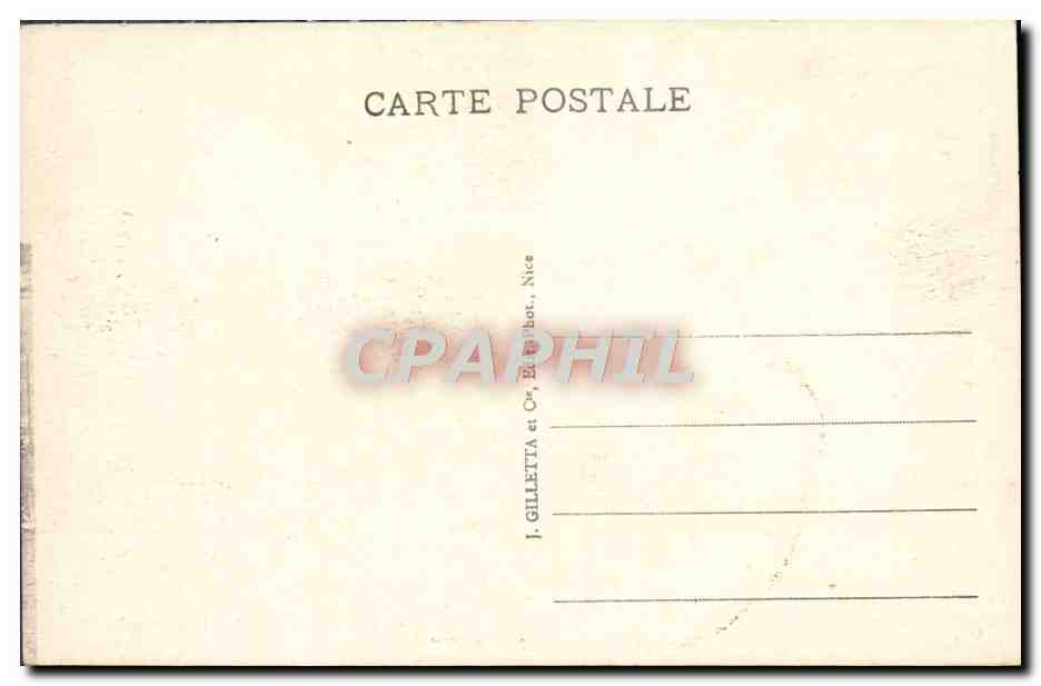 CPA Cannes Le Casino et la Plage Bateaux Barques — Rückseite